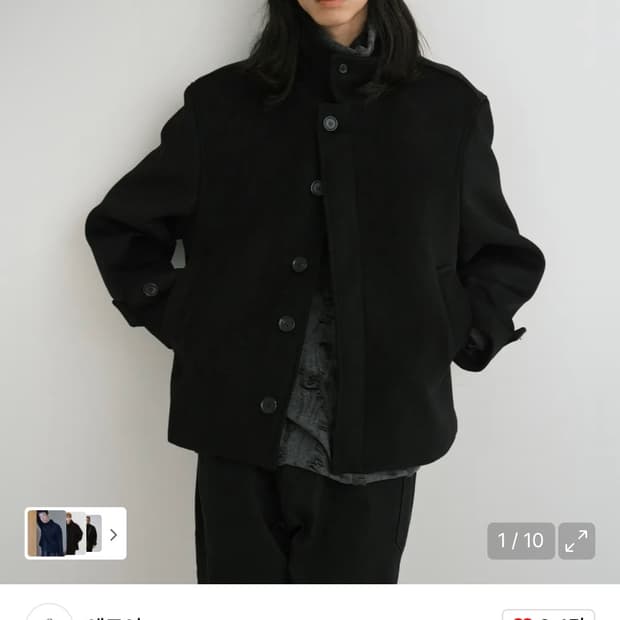 엔도어 Short mac coat (black)