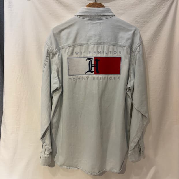 타미힐피거x 루이스해밀턴 데님 셔츠 청남방