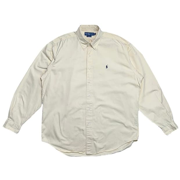 POLO RALPH LAUREN 옥스포드 블랭크 코튼 셔츠 옐로우 L