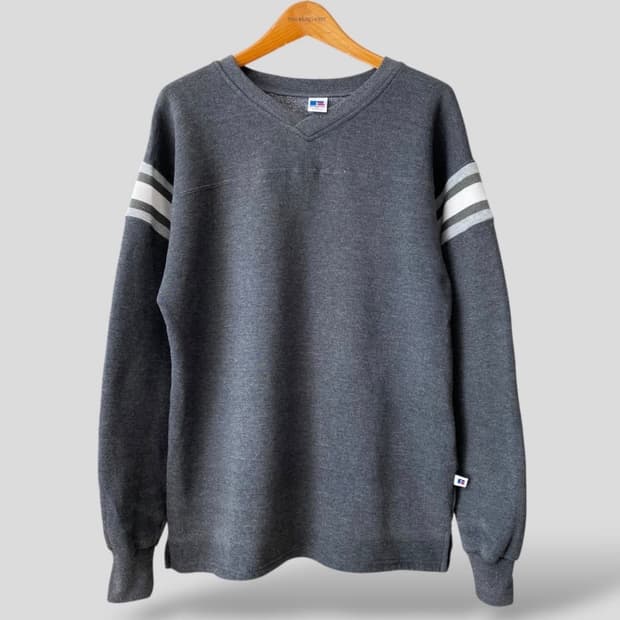 90s러셀 v넥 스웻셔츠