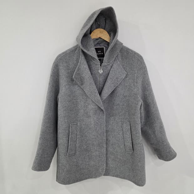 VV OLIVIA 후드 코트 그레이 95