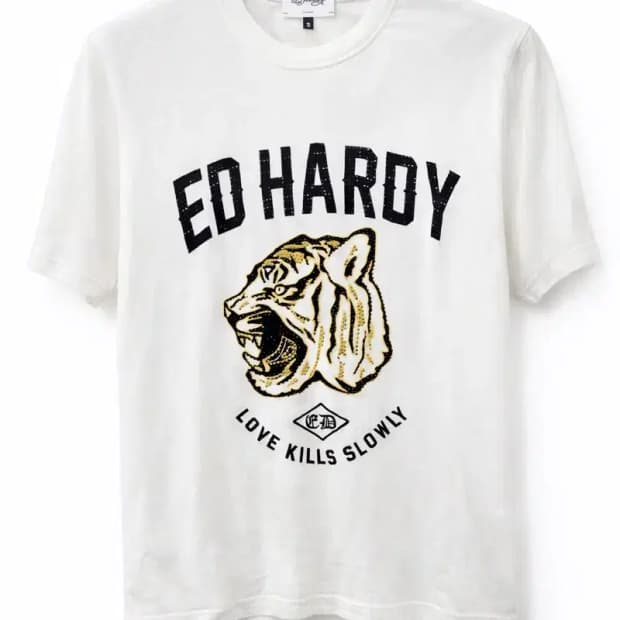 ED HARDY 타이거 반팔티 S사이즈