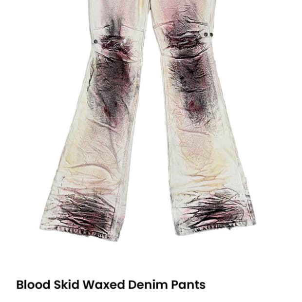 데빌킴 Blood Skid Waxed Denim Pants