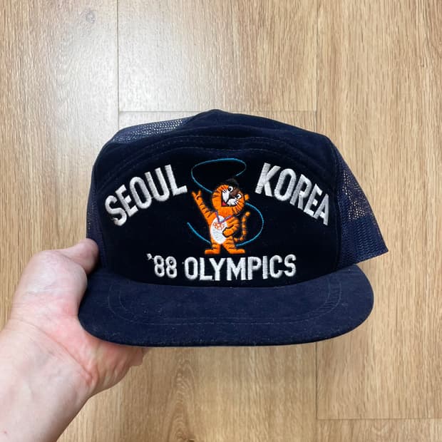 국내 유일 88올림픽 서울올림픽 호돌이 벨벳 트러커햇 트러커캡 매쉬캡