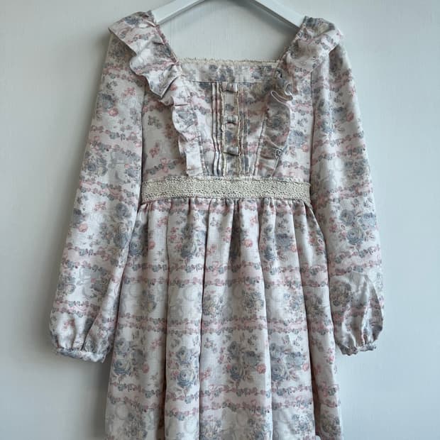 리즈리사 플라워 프릴 리본 원피스