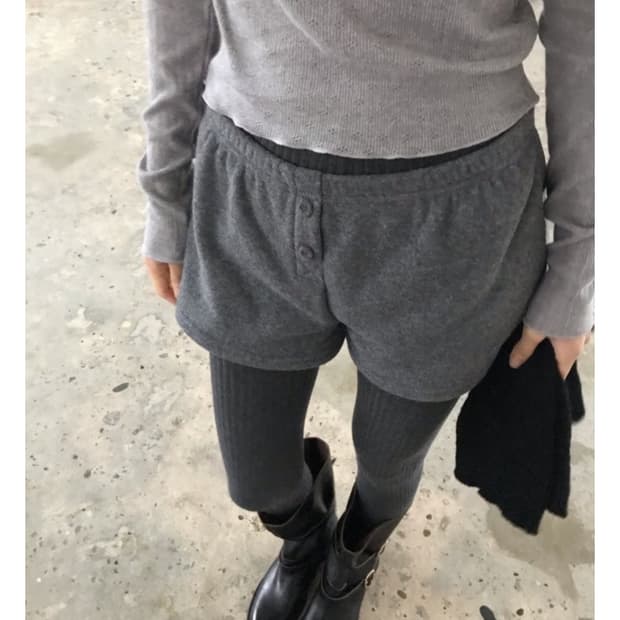 위아 기모 반바지