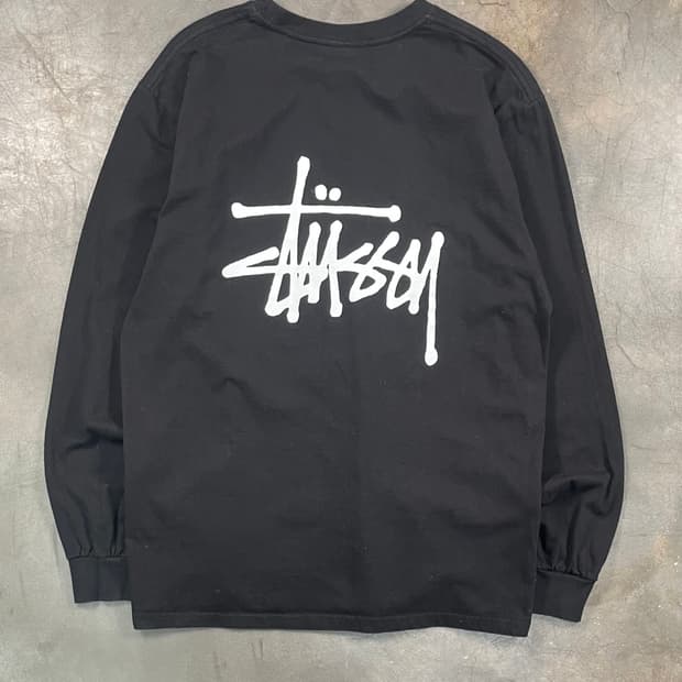 스투시 스탁로고 롱 슬리브 티셔츠