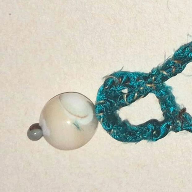 명주 자개구슬 목걸이