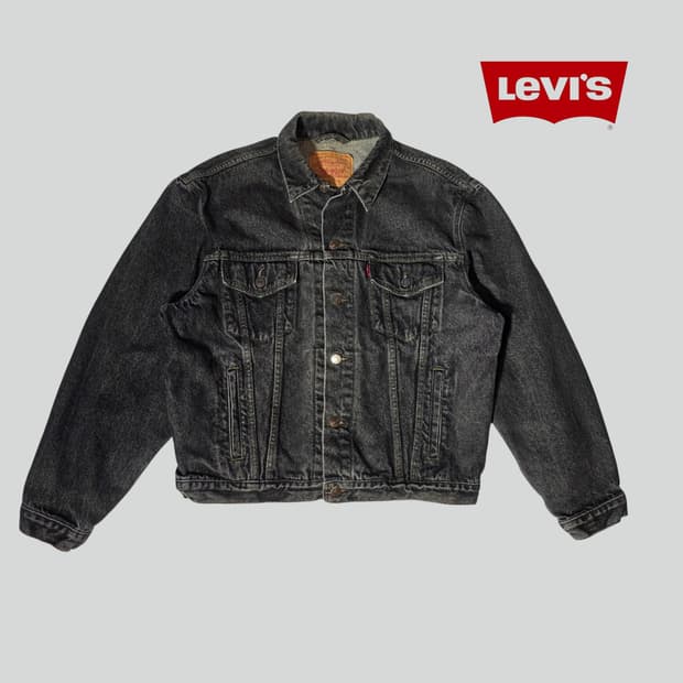 [XL]90s 리바이스 70503-02 블랙 트러커 자켓