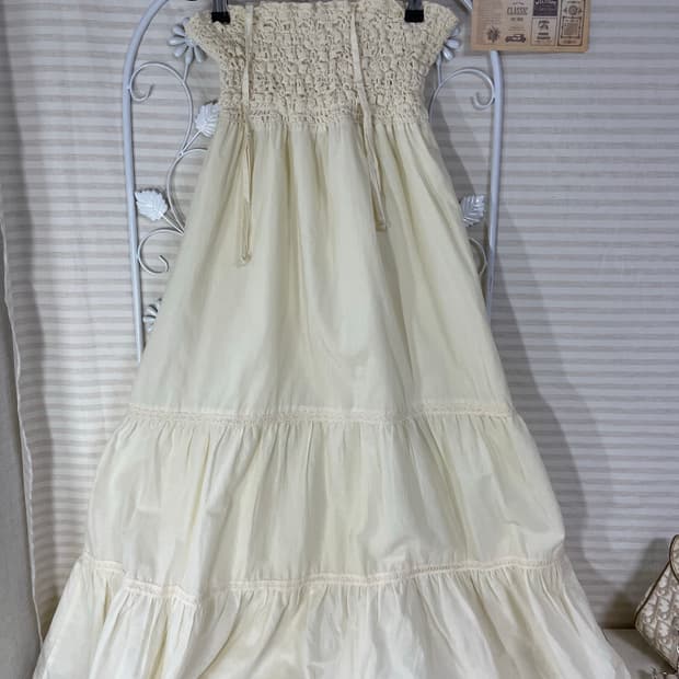 빈티지 개나리 원피스 드레스 870 y2k 스트릿 모리 갸루 일본빈티지 