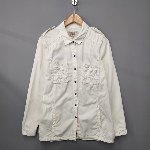 자라 아이보리 코튼 자켓