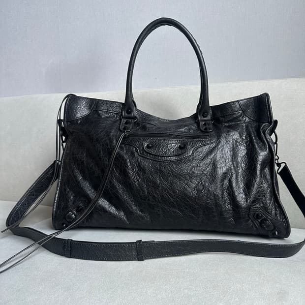 [A+ 정품] 발렌시아가 르 시티 모터백 라지 블랙