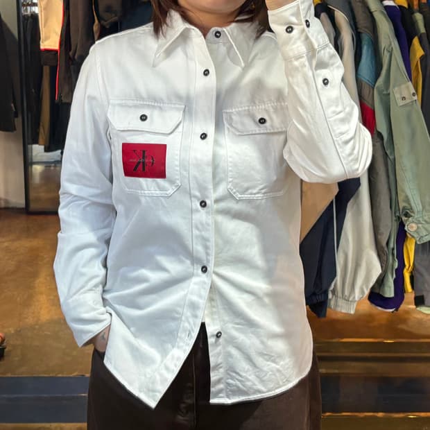 캘빈클라인 진스 화이트 셔츠