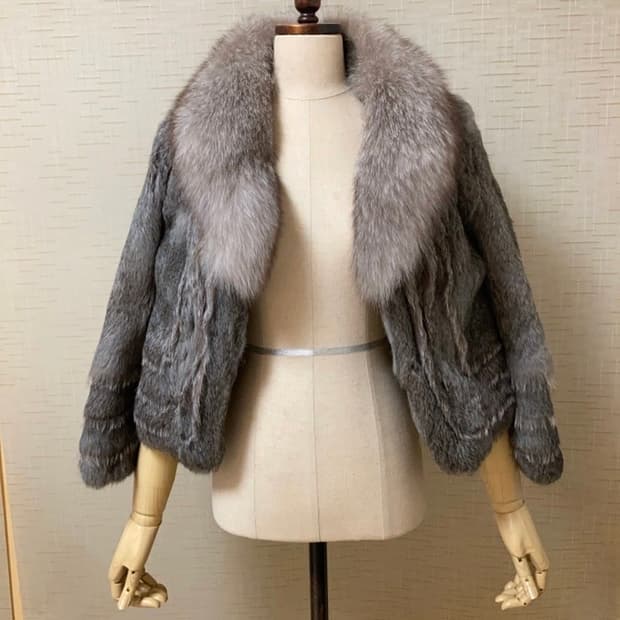 Bertine 퍼 (여우, 토끼털100%)