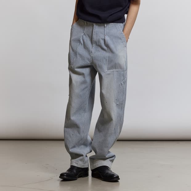 [4] 비헤비어 히코리 used hemmed mil pants