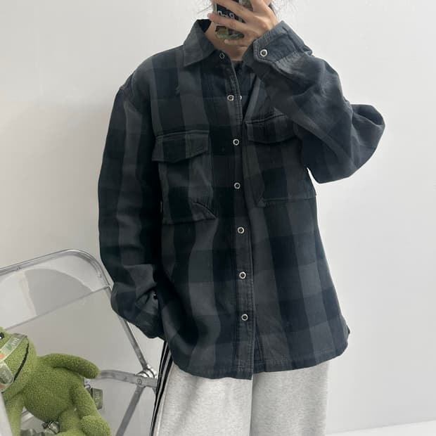 컨버스 체크 남방 셔츠