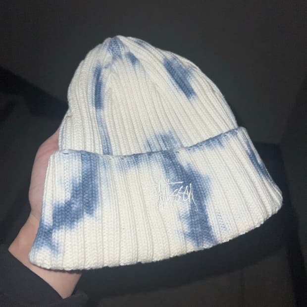 스투시 타이다이 리브 비니 블루