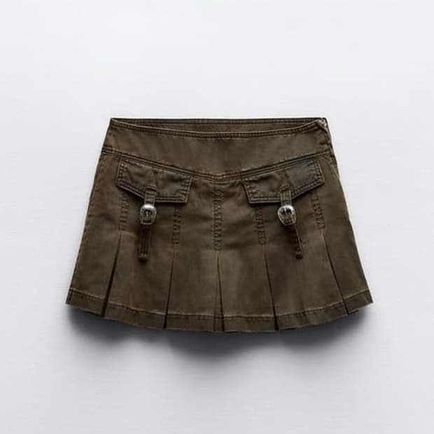 자라 왁스드 스커트 팬츠