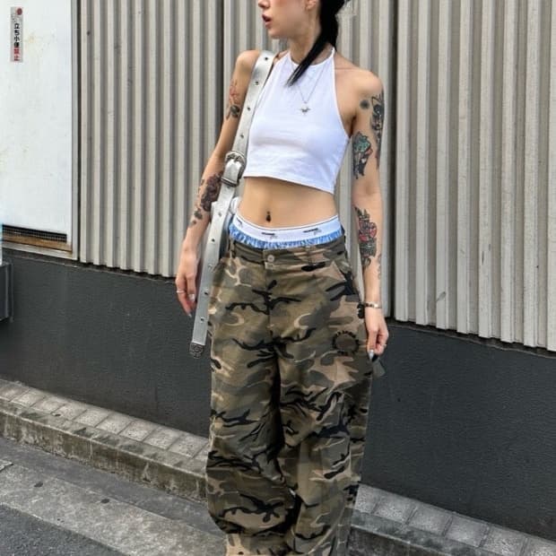 더미스테리어스호텔 카모 워크팬츠 1사이즈