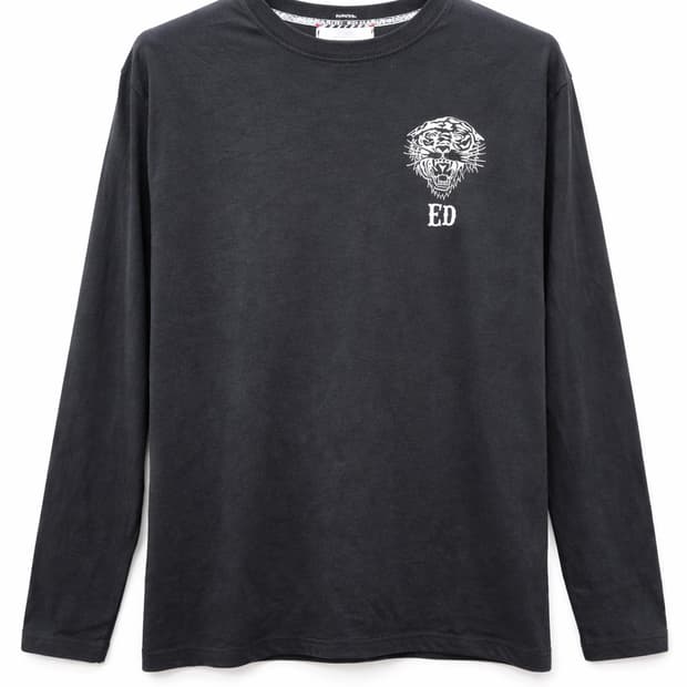 ED HARDY 블랙 타이거 롱슬리브 XS