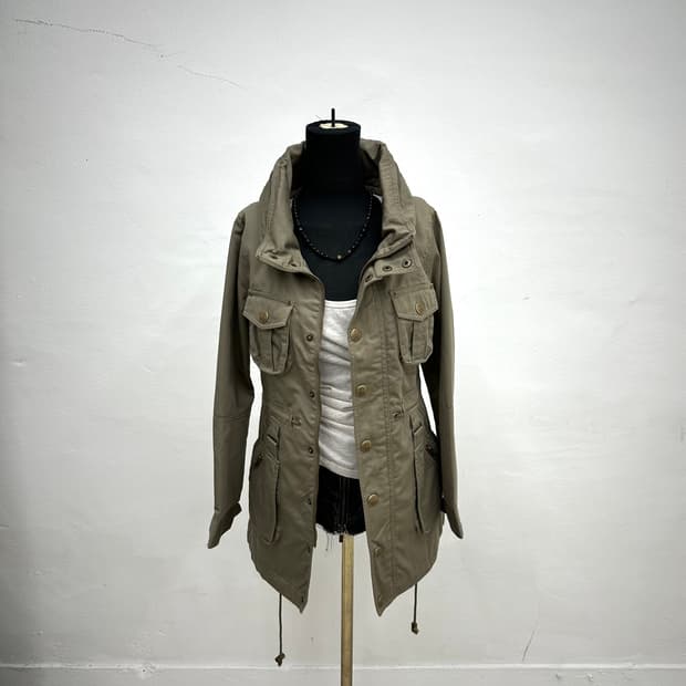 Kui Kui khaki cargo Bono jacket