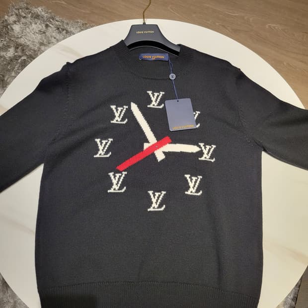 Louis Vuitton Clock Intarsia Pullover