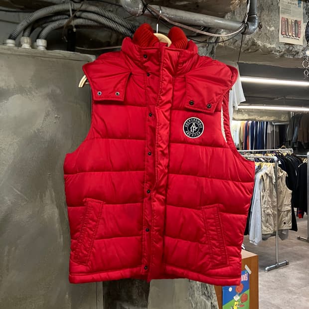 아베크롬비 양털 패딩 조끼 레드 XL #csz2231