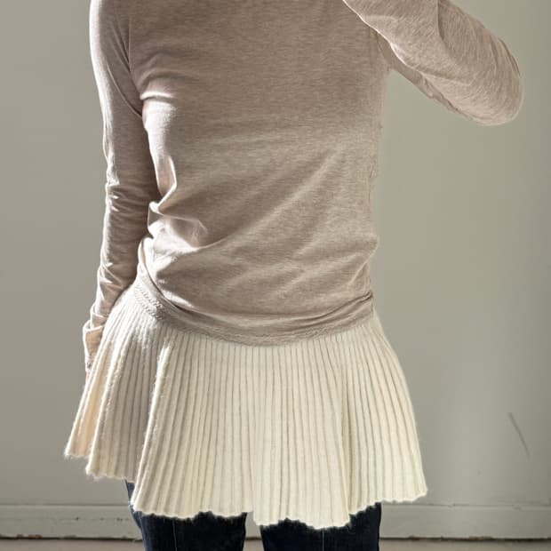 일본빈티지 모리 레이스 터틀넥 롱슬리브