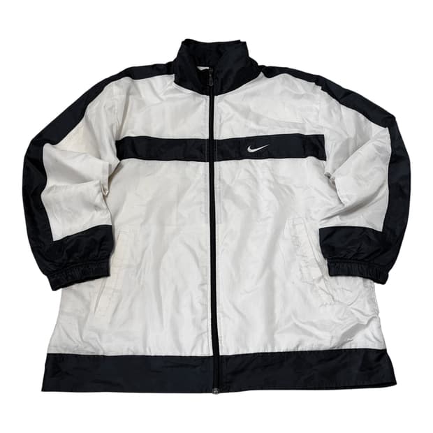 나이키 90s 올드스쿨 바스킷로고 화이트 바람막이