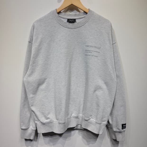 BEENTRILL 빈트릴 해시태그 오버핏 맨투맨