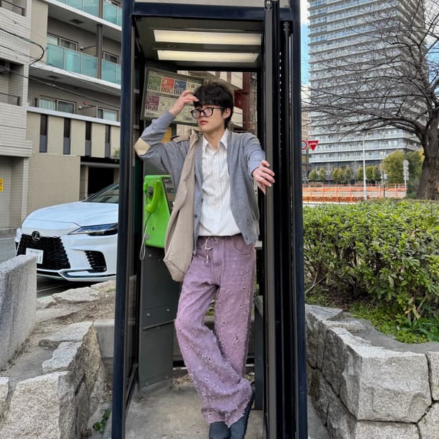 (M) 이얼즈어고 로버 울 가디건 02-2 멜란지 그레이