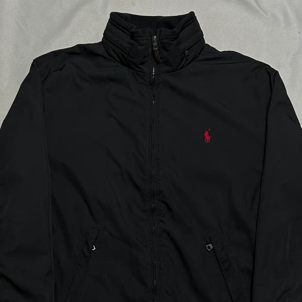 L 폴로랄프로렌 내장후드 블랙 폴리쉘 페리 자켓
