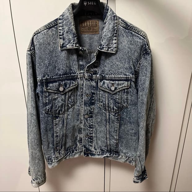 빈티지 워싱 데님 고급 자켓