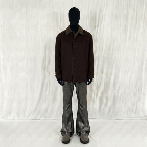 schott shearling coat