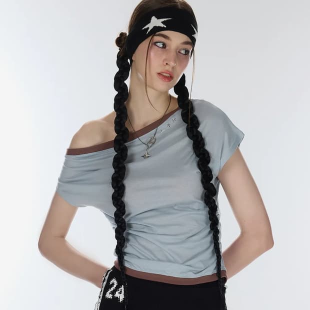 라티젠 원숄더 보트넥 탑 ONE-SHOULDER BOATNECK TOP