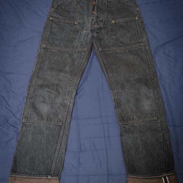 [27] 트로피클로딩 1906 블랙키 더블니 데님 팬츠