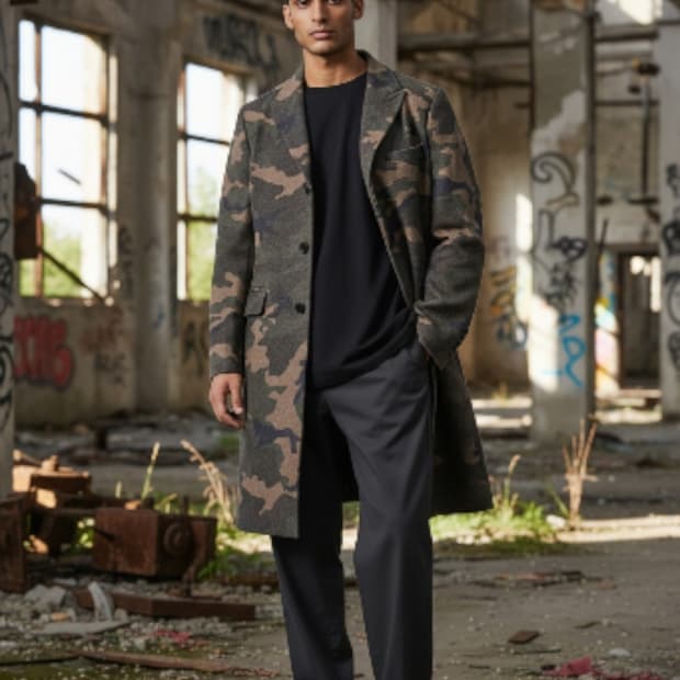 BOWTIE (보우타이) 카모플라주 울 코트 – 상세 분석
