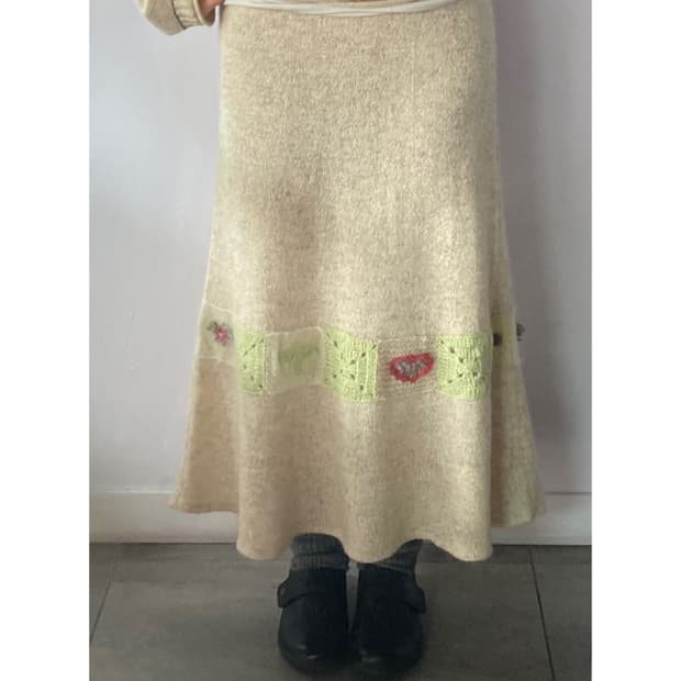 뜨개 포인트 니트스커트
