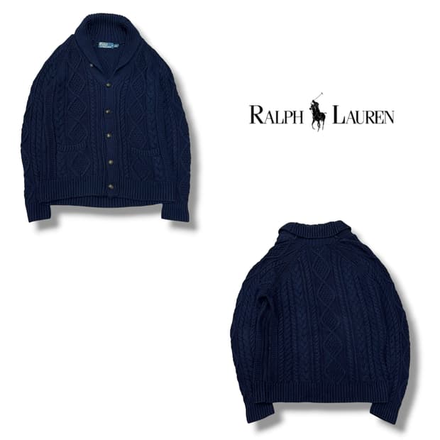 폴로 랄프로렌 숄카라 꽈배기 가디건 s08616