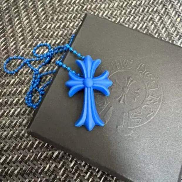 크롬하츠 실리크롬 목걸이 블루