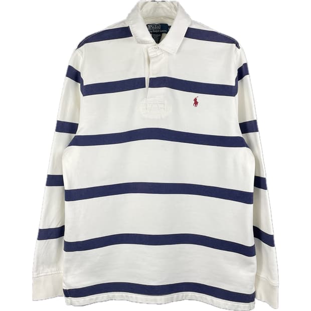 [M] 폴로 랄프로렌 코튼 스트라이프 럭비 티셔츠