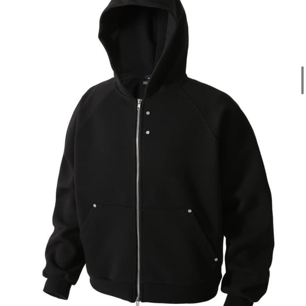 로어링라드 에센셜 오버 후드집업 블랙 M