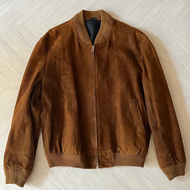 쇼트 스웨이드 봄버 (블루종, ma-1)