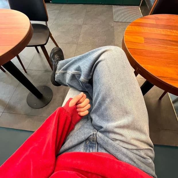 노운 코듀로이 와이드 데님 팬츠