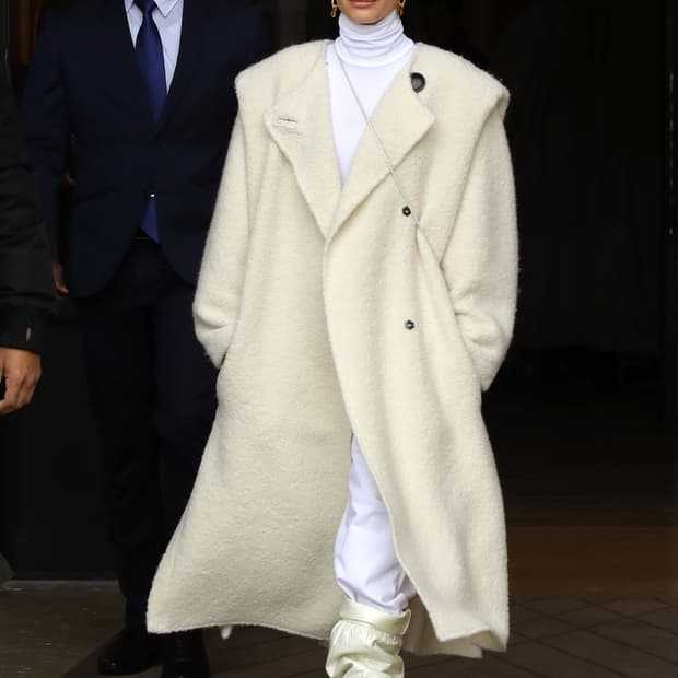 이자벨마랑 파워숄더 버진울 겔톤 코트 36 (크림컬러)