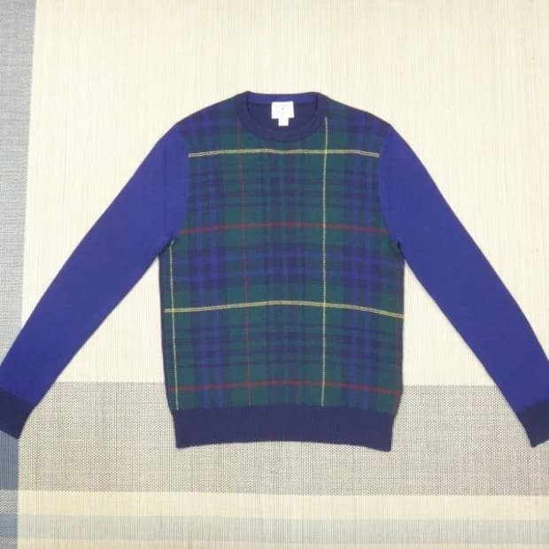 (M/95) 브룩스브라더스 남성 모직 라운드 니트