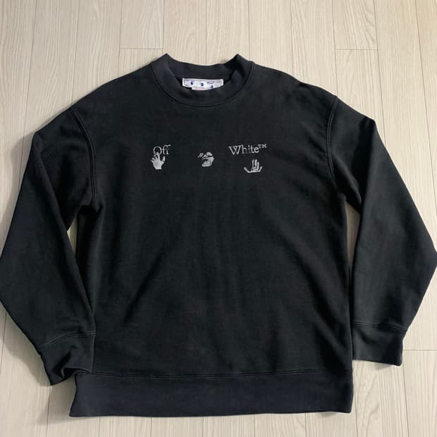 오프화이트(Off-White)의 핸드 오프 로고 프린트 스웨트셔츠