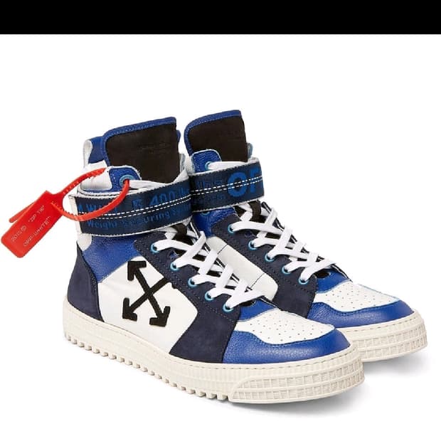 오프화이트(Off-White) 스웨이드 가죽 하이탑 스니커즈 42