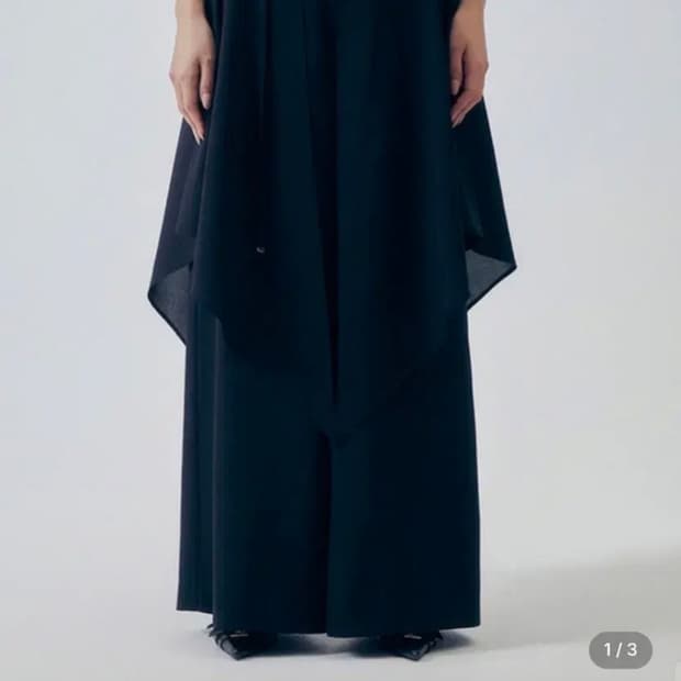 Layered Drape Strap Trouser [ Black ]