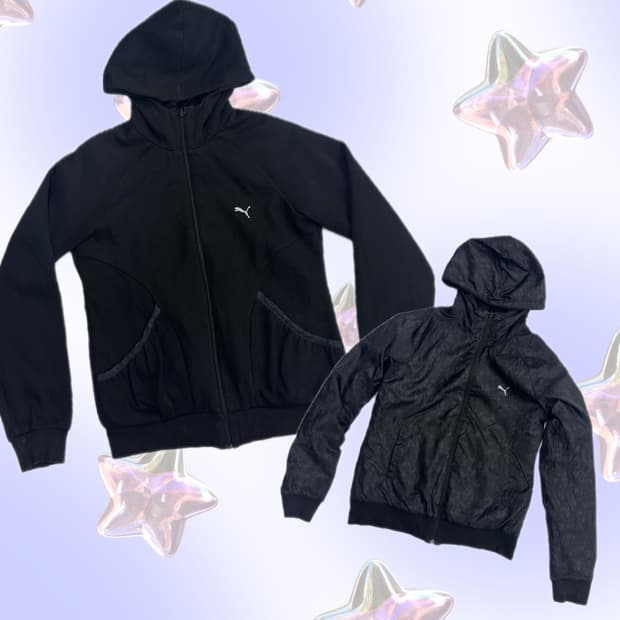 재팬 퓨마 리버시블 러블리 스트릿 반전 후드집업 바람막이 스포티 데코라